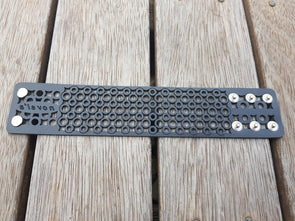Leather Circles - black double stud band