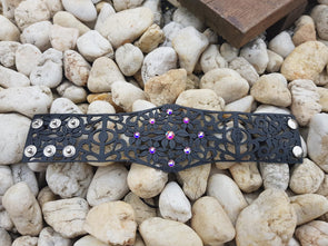 NORTHERN PRINCESS COLLECTION- Livada Velika Druker Black with Swarovski Crystals (Flower)