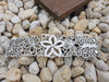 SLAVONIAN FIELDS CUFF-  leather die cut flower- Variety of colours