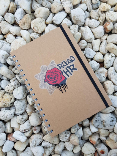Ružo HR A5/ 176 pg (80gsm) lined natural notebook