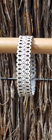 BRAC JEWEL COLLECTION- CIPKA MALA BRACELET IN WHITE LEATHER