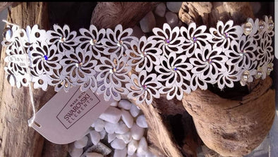 HERCEG / BOSNO - ONE HEART COLLECTION- Wonder Woman Cuff- Flower Swarovski Cuff.