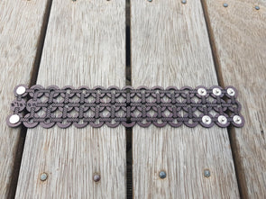 ZAGORJE FIRE PRINCESS CUFF- Large Leather Cuff- Crosses and Circles - Variety of colours