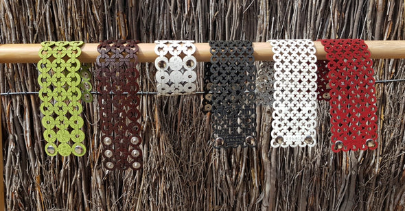 ZAGORJE FIRE PRINCESS CUFF- Large Leather Cuff- Crosses and Circles - Variety of colours