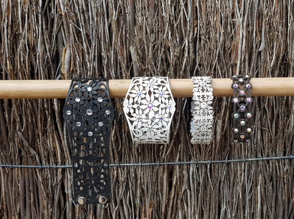 DUBROVNIK G.O.T RANGE- Walled City Pletena Resetka Brown Swarovski Leather Bracelet