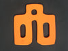(L) Orange - Glagolijica Letter Hot Pot Stand - Timber with Colour Varnish