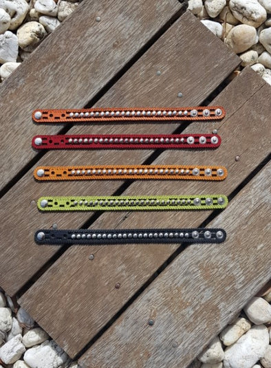 Gorski Kotar Collection- Snow Queen- Various Colour- Leather Stud Die Cut Bracelet
