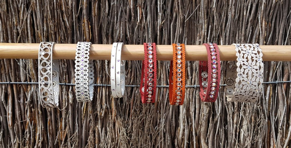 BRAC JEWEL COLLECTION- CIPKA MALA BRACELET IN WHITE LEATHER