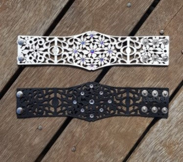 NORTHERN PRINCESS COLLECTION- Livada Velika Druker Black with Swarovski Crystals (Flower)