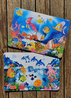 MISTER&MISS- Kids 2 pack puzzle- Underwater Designs 1