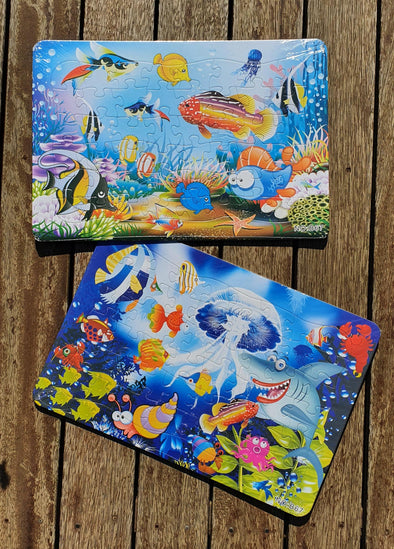 MISTER&MISS- Kids 2 pack puzzle- Underwater Designs 2