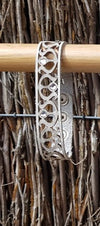 BRAC JEWEL COLLECTION- HARFA BRACELET IN TAUPE- PEARL LEATHER