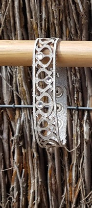 BRAC JEWEL COLLECTION- HARFA BRACELET IN TAUPE- PEARL LEATHER